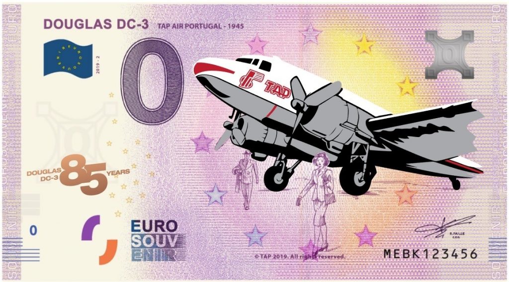 Souvenir Banknote 85º Aniversário Douglas DC-3