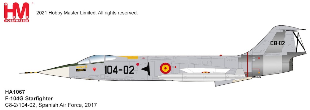 F104G Starfighter C8-2/104-02, Spanish Air Force, 2017 Product code HA1067
