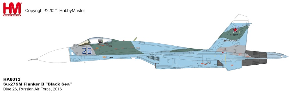 Sukhoi Su27SM Flanker B “Black Sea” Blue 26, Russian Air Force, 2016 Product code HA6013