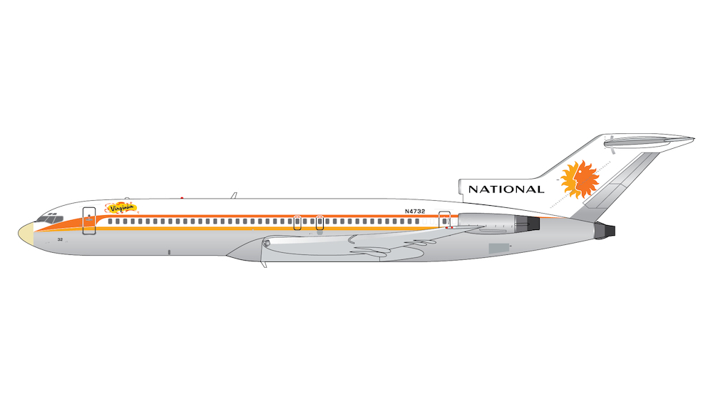 Boeing 727-200 National Airlines N4732 Sun King livery w/ polished belly Product code GJNAL1475