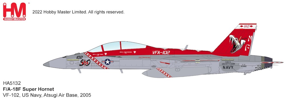 F/A-18F Super Hornet VF-102, US Navy, Atsugi Air Base, 2005 Product code HA5132