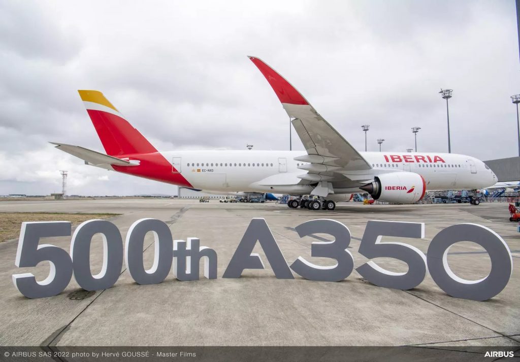 Airbus entregou o 500º Airbus A350