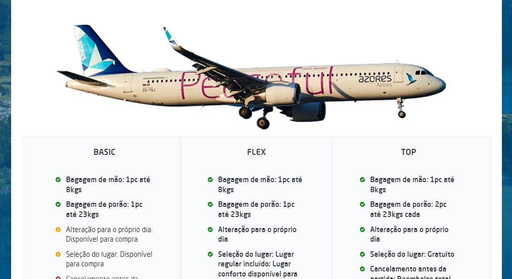 Azores Airlines aumenta as suas opções de tarifário