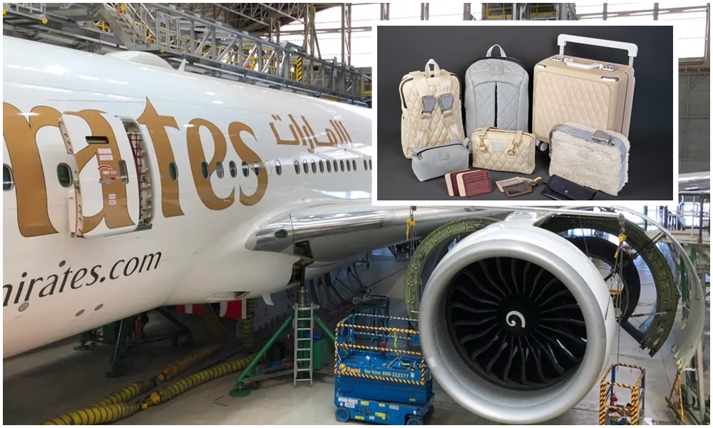 Emirates lança edição de malas e acessórios feitos a partir de interiores de aviões reciclados – ‘Aircrafted by Emirates’