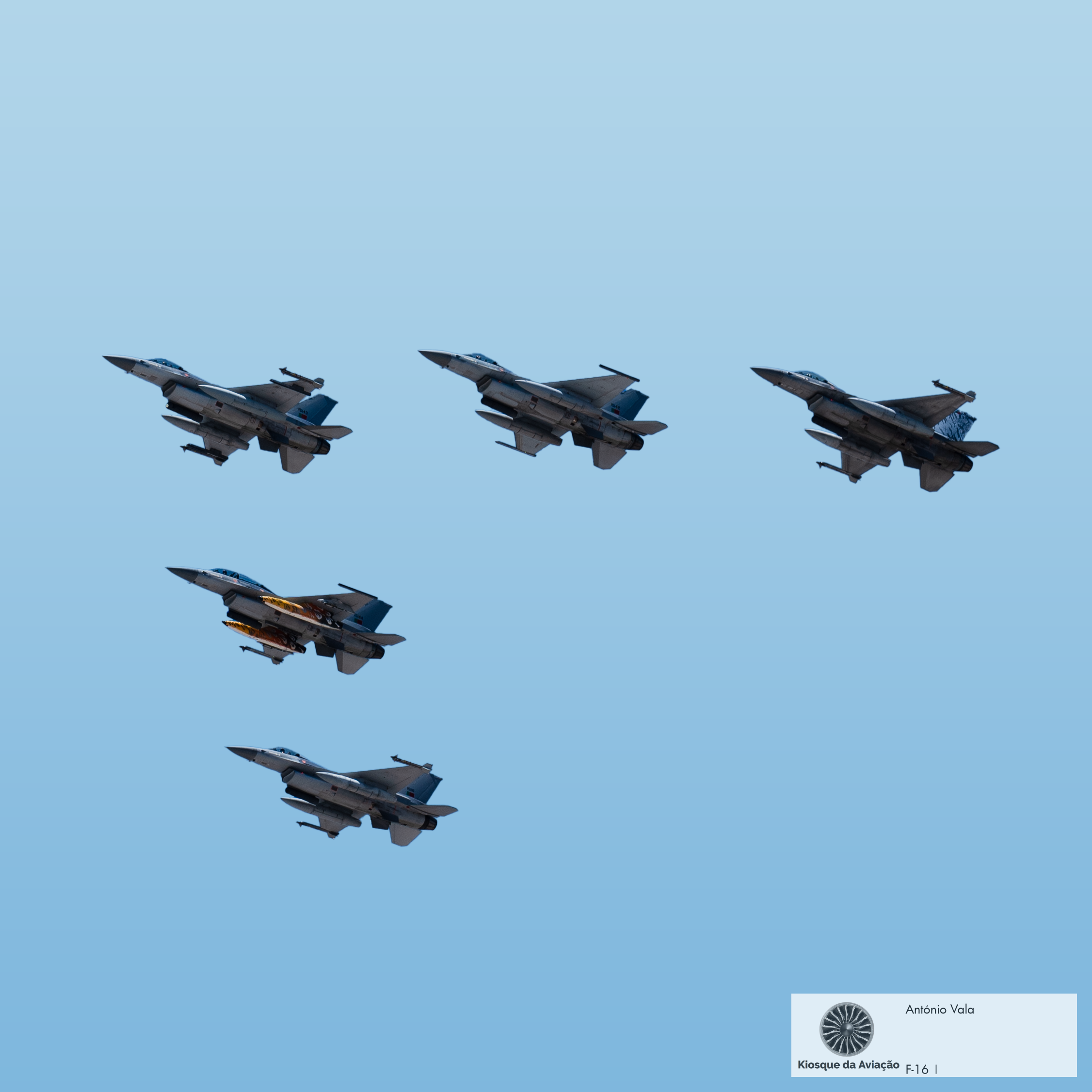 F-16 formation over Bragança