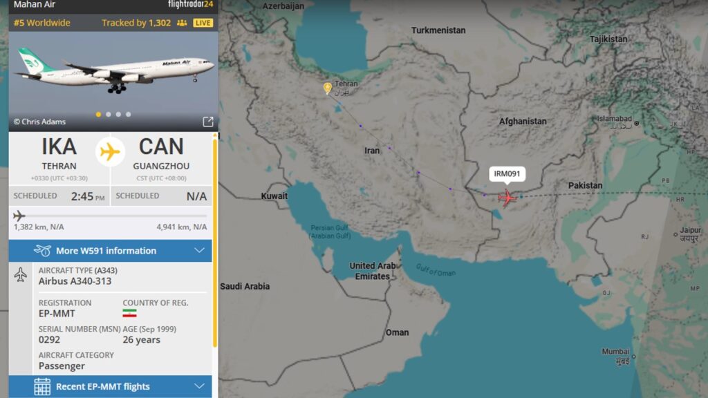 Irão reabre parcialmente o espaço aéreo