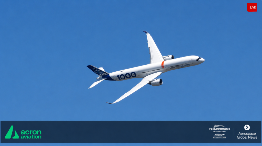 Demonstrações do 1º dia do Farnborough International Airshow 2026