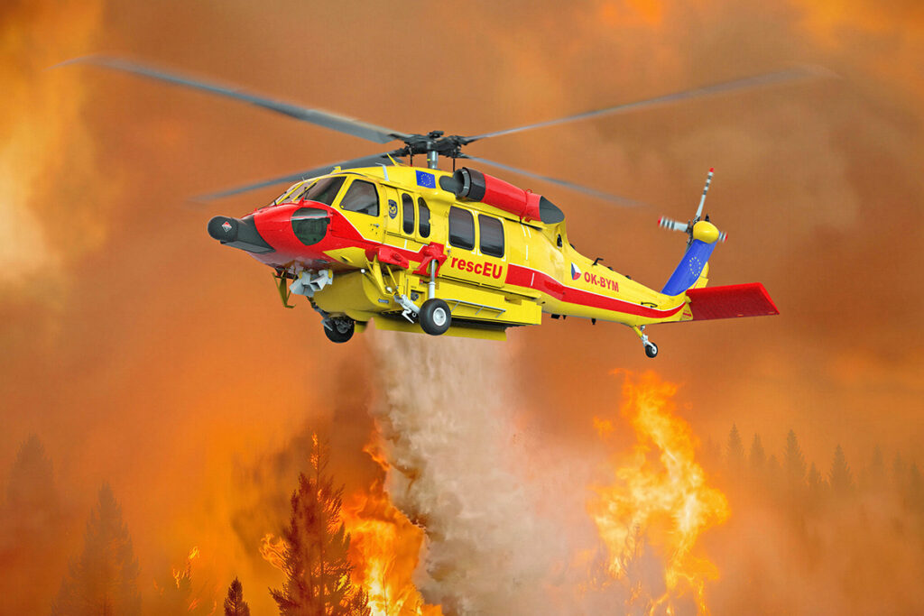 rescEU: Iniciada a produção de helicópteros Firehawk para combate a incêndios na Europa